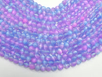 Selenite - Purple & Blue, 6mm (6.5mm) Round-RainbowBeads