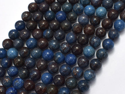 Blue Opal, 8mm (8.5mm) Round-Rainbow Beads