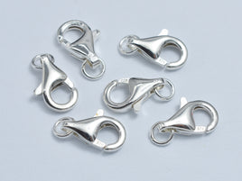 4pcs 925 Sterling Silver Lobster Claw Clasp, 9x5mm