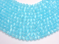 Selenite - Blue, 8mm (8.5mm) Round-RainbowBeads