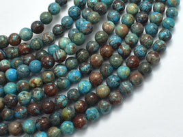 Blue Calsilica Jasper Beads, 6mm (6.3mm) Round Beads
