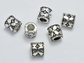 2pcs 925 Sterling Silver Beads-Antique Silver, 5x5mm, Tube Beads, Spacer Beads