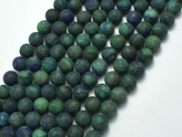 Matte Azurite Malachite Beads, 8mm Round Beads