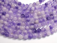 Jade - Purple & White, 8mm Round