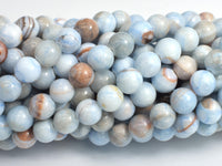 Jade - Light Blue, 8mm Round-Rainbow Beads