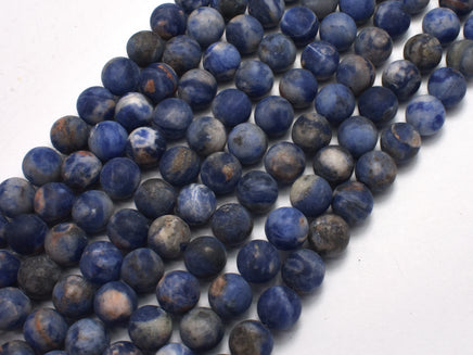 Matte Sodalite Beads, 8mm, Round Beads-Rainbow Beads