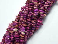 Impression Jasper-Purple, 5-10mm Pebble Chips Beads, 33 Inch-RainbowBeads