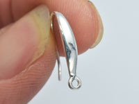 4pcs 925 Sterling Silver Earwire, Earring Hook, Fishhook, 8x16mm-RainbowBeads