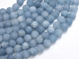 Matte Jade - Aquamarine Color, 8mm Round-Rainbow Beads