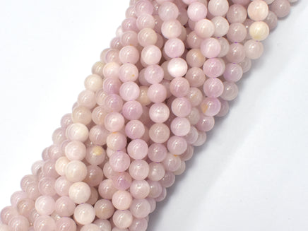 Kunzite Beads, 6mm (6.7mm) Round Beads-RainbowBeads