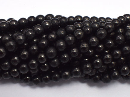 Genuine Shungite, 4mm (4.6mm) Round-RainbowBeads