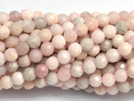 Pink Opal, 4mm Micro Faceted Round, 15 Inch