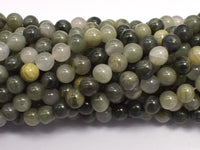 Green Line Quartz, 6mm Round Beads-Rainbow Beads