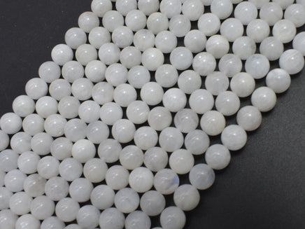 White Rainbow Moonstone 6mm Round Beads-RainbowBeads