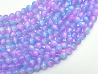 Selenite - Purple & Blue, 6mm (6.5mm) Round-RainbowBeads