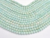 Matte Amazonite Beads, 6mm Round Beads-RainbowBeads