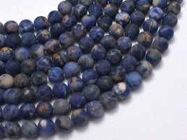 Matte Sodalite Beads, 8mm, Round Beads-Rainbow Beads