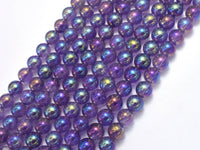 Mystic Coated Amethyst 8mm Round-RainbowBeads