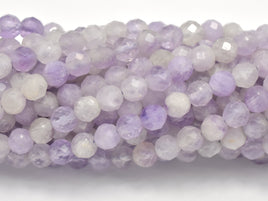 Lavender Amethyst, Lavender Jade, 4mm Micro Faceted Round-RainbowBeads