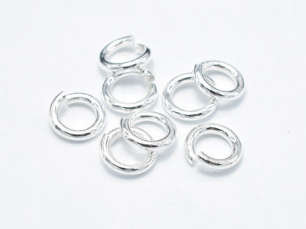 10pcs 925 Sterling Silver Open Jump Ring, 5.9mm, 1mm (18guage)-RainbowBeads