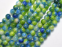 Jade - Green & Blue, 8mm Round-Rainbow Beads