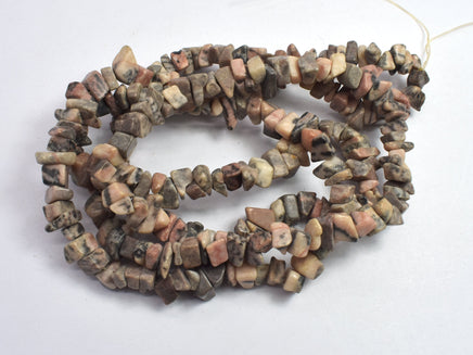 Pink Zebra Jasper, 4-9 Chips Beads, 34 Inch-RainbowBeads