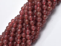 Strawberry Quartz Beads, Lepidocrocite, 6mm Round Beads