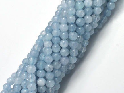 Jade - Aquamarine, 4mm (4.5mm), Round-Rainbow Beads