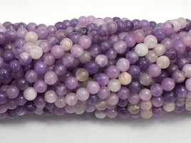 Lepidolite Beads, 4mm (4.5mm) Round-RainbowBeads