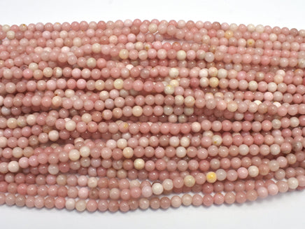 Pink Opal, 4mm (4.8mm) Round-RainbowBeads