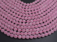 Rose Quartz Beads, 8mm Round Beads-Rainbow Beads
