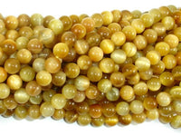 Golden Tiger Eye, 6mm Round Beads-RainbowBeads