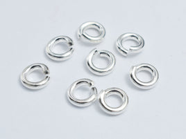 10pcs 925 Sterling Silver Open Jump Ring, 5mm-RainbowBeads