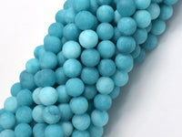 Matte Jade - Teal, 8mm Round-Rainbow Beads