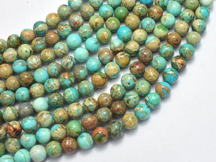 Impression Jasper, 6mm, Round-RainbowBeads