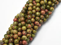 Unakite, 6mm (6.8mm) Round Beads