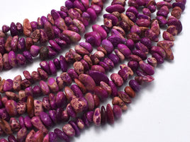 Impression Jasper-Purple, 5-10mm Pebble Chips Beads, 33 Inch-RainbowBeads