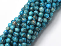South African Turquoise 6mm Round-Rainbow Beads