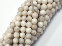 White Crazy Lace Agate, 6mm Round