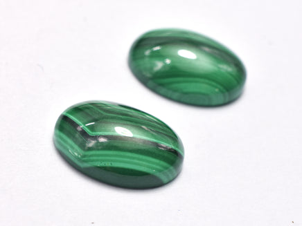 Genuine Malachite Cabochon, 12x16mm Oval, 1piece-RainbowBeads