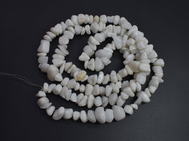White Jade, 7-15mm Chips Beads, 34 Inch-RainbowBeads