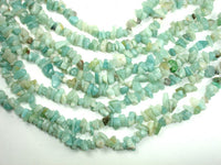 Amazonite Beads, 4mm - 9mm Chips Beads, 32 Inch, Long full strand