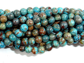 Blue Calsilica Jasper Beads, 4mm (4.5mm) Round Beads-RainbowBeads