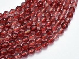 Quartz - Red, 8mm (7.8mm) Round-RainbowBeads