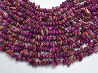 Impression Jasper-Purple, 5-10mm Pebble Chips Beads, 33 Inch-RainbowBeads