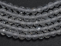 White Topaz Beads, 3mm (2.8mm) Micro Faceted Round-RainbowBeads