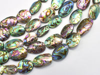 Abalone 10x14mm-13x20mm Puffy Oval-Rainbow Beads