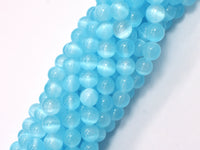 Selenite - Blue, 8mm (8.5mm) Round-RainbowBeads