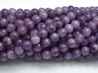 Lepidolite Beads, 6mm Round Beads-RainbowBeads