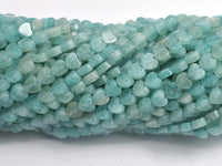 Amazonite, 4mm Heart-Rainbow Beads